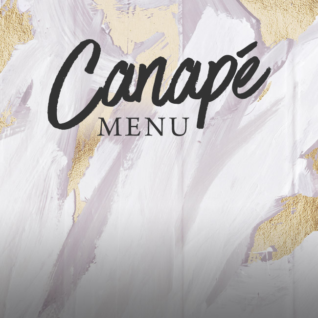 Canapé menu at The Brampton Mill